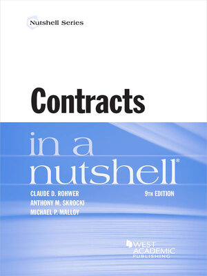 cover image of Contracts in a Nutshell